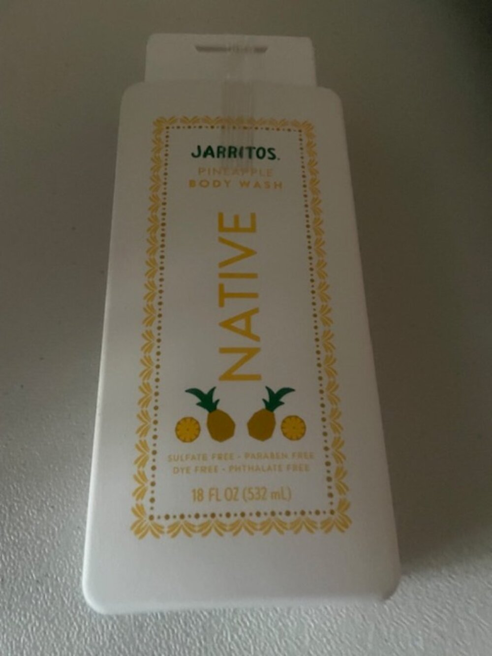 Two Brand New & Rare 18 Ounce Native Jarritos Pineapple Body Wash